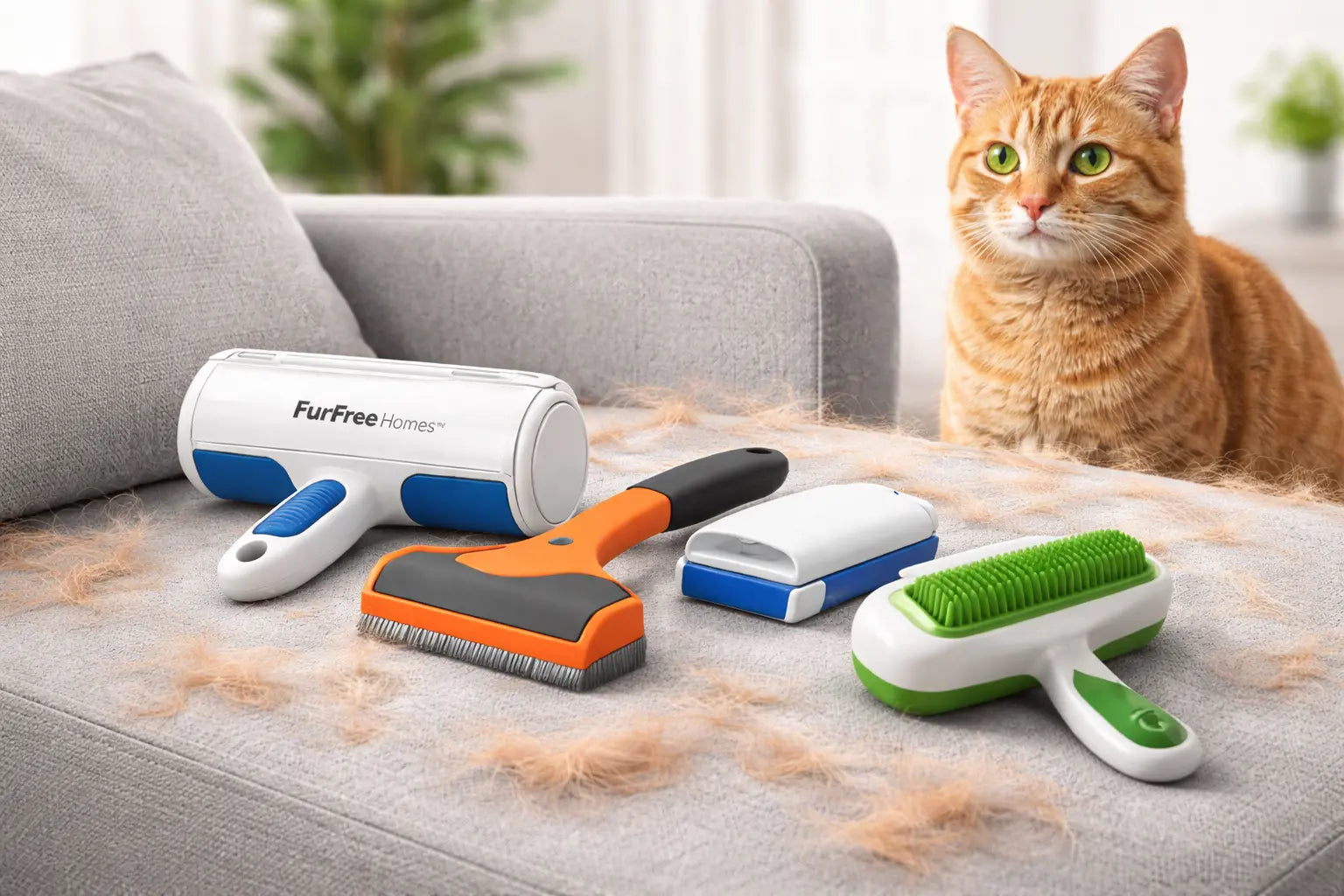 Cat-Hair-Cleaning-Tools FurFree Homes
