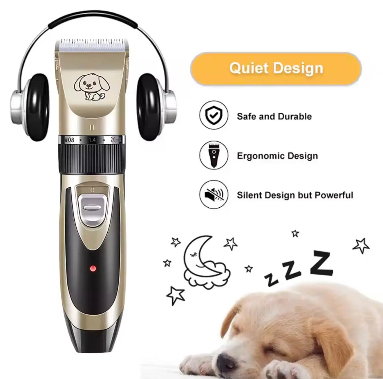 FurFreeHomes™ Professional Pet Clipper Grooming Kit – Rechargeable Low-Noise Hair Trimmer for Dogs & Cats