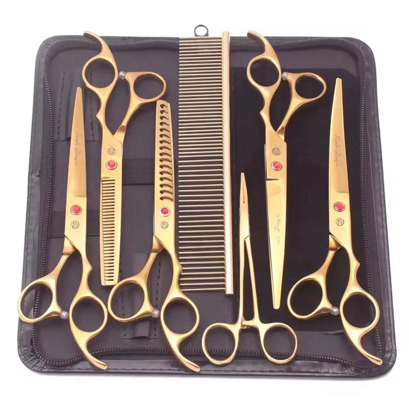 FurFreeHomes™ Professional Pet Grooming Scissors Set – Stainless Steel Dog & Cat Trimming Kit with Ergonomic Handles FurFree Homes