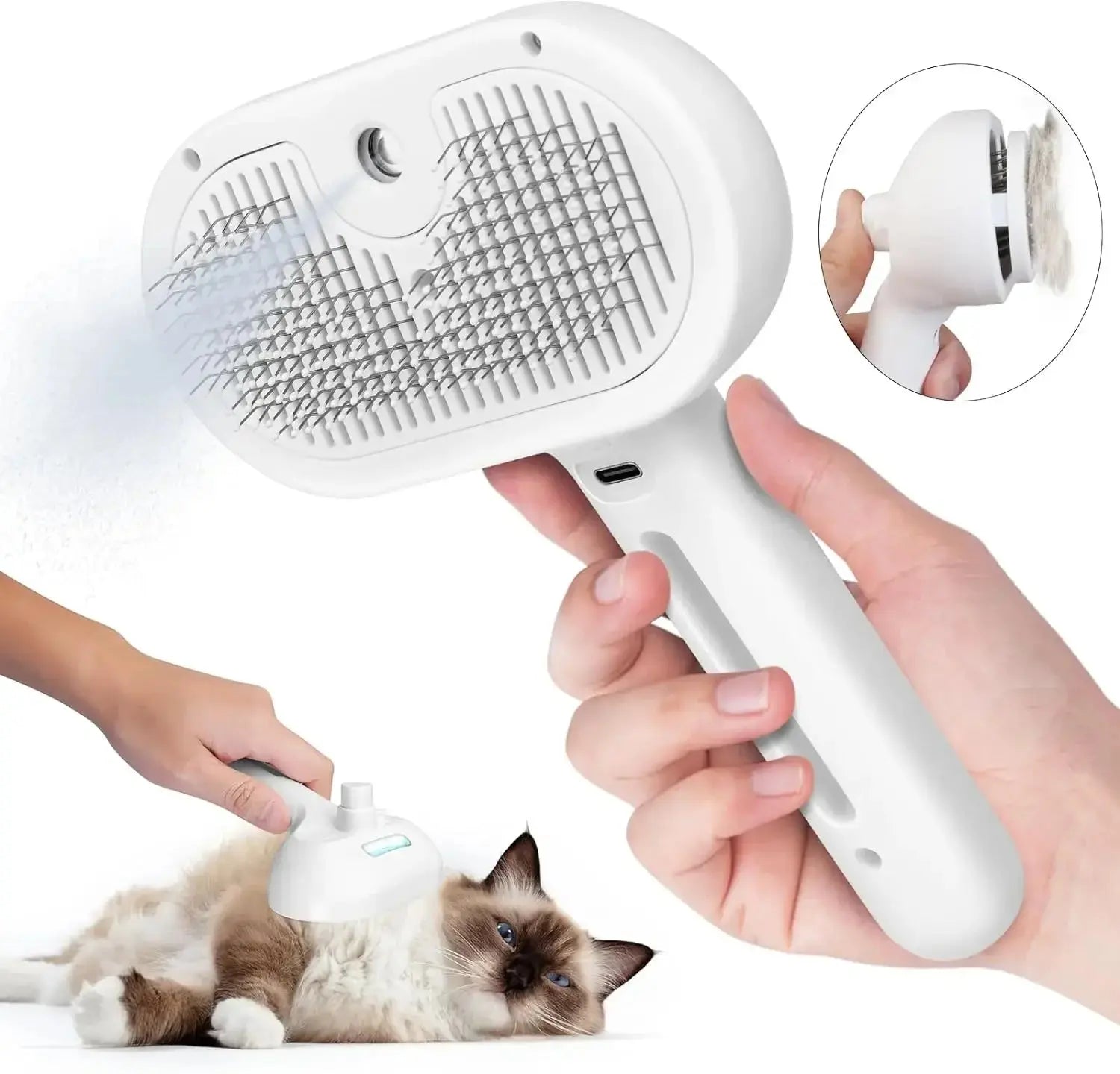 Pet Spray Hair Comb & Grooming Brush for Cats & Dogs | Water Mist Dematting Tool FurFree Homes