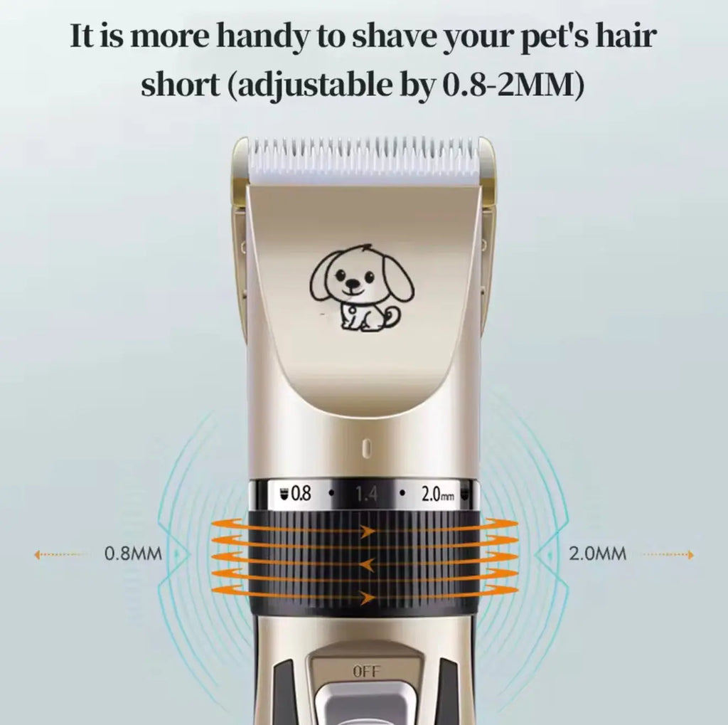 FurFreeHomes™ Professional Pet Clipper Grooming Kit – Rechargeable Low-Noise Hair Trimmer for Dogs & Cats