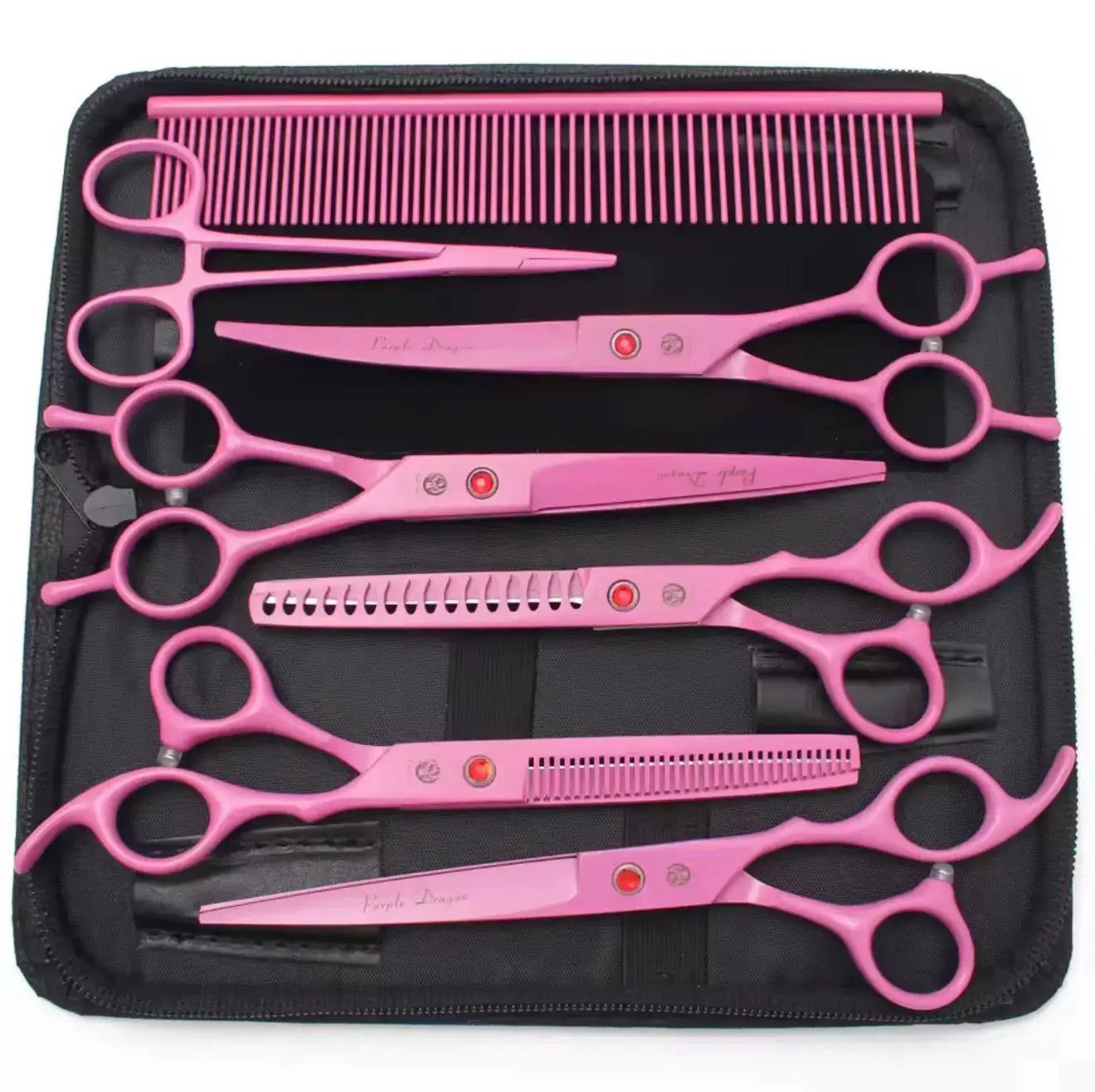 FurFreeHomes™ Professional Pet Grooming Scissors Set – Stainless Steel Dog & Cat Trimming Kit with Ergonomic Handles FurFree Homes