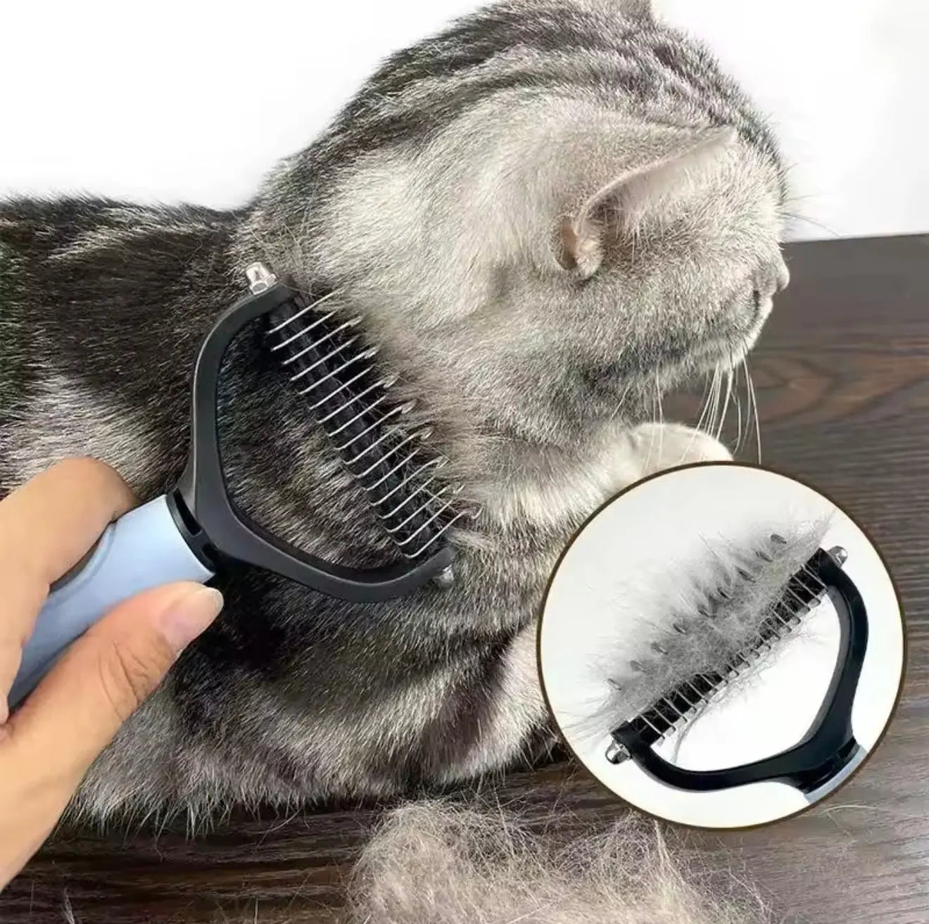 FurFree™ Double-Sided Stainless Steel Pet Hair Unknotting Comb Dropshipman