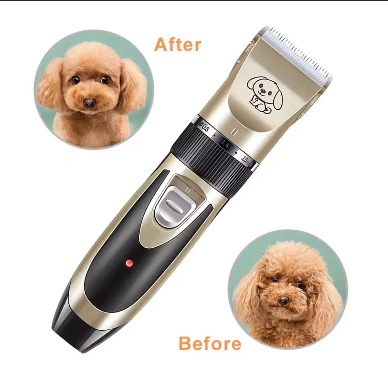 FurFreeHomes™ Professional Pet Clipper Grooming Kit – Rechargeable Low-Noise Hair Trimmer for Dogs & Cats