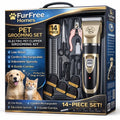 FurFreeHomes™ Professional Pet Clipper Grooming Kit – Rechargeable Low-Noise Hair Trimmer for Dogs & Cats
