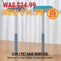 3-in-1 (2 Pack)Pet Hair Remover Brush – Long Handle Fur Cleaning Tool | FurFree Homes™ FurFree Homes