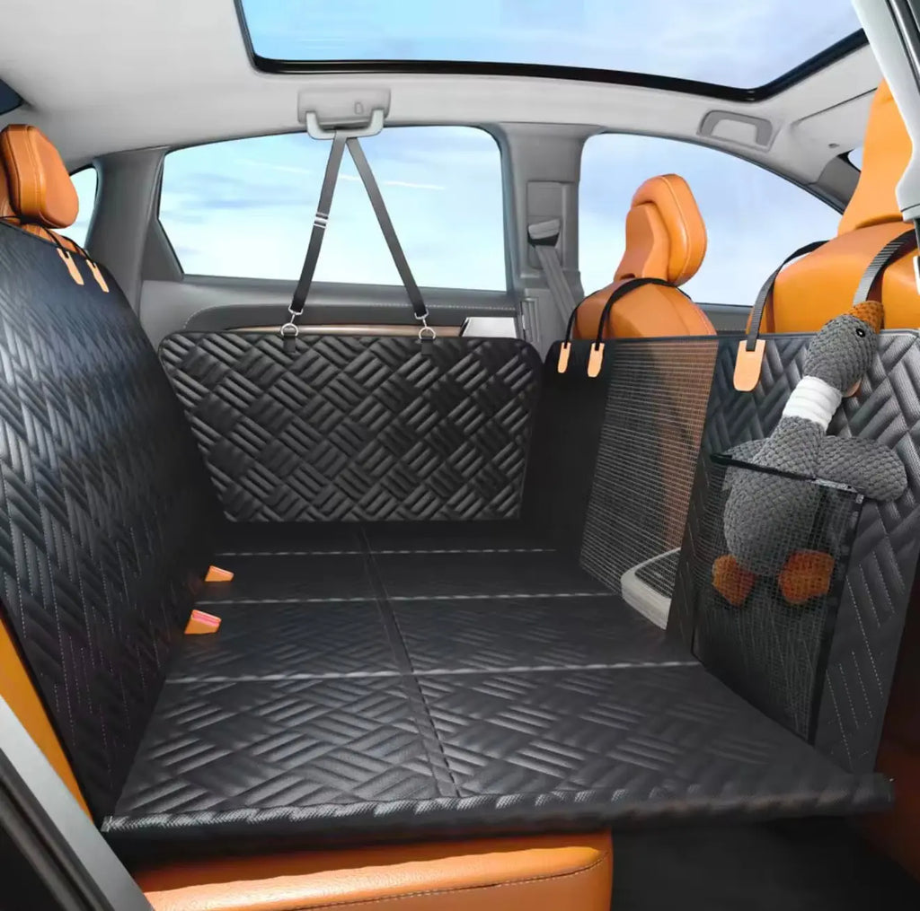 FurFree Homes™ Dog Car Seat Cover Hammock – Waterproof Heavy-Duty Scratch-Resistant Anti-Slip Rear Seat Protector for Dogs & Pets