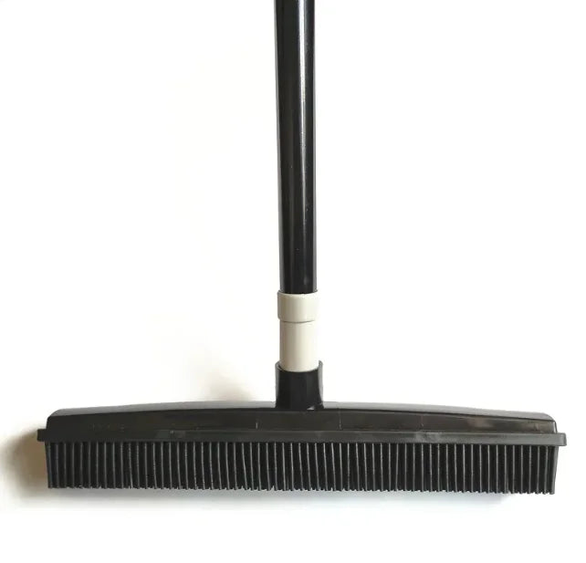 Extendable Pet Hair Removal Rubber Broom – Powerful Fur & Debris Cleaner