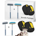 Complete Pet Hair Removal Bundle – 4-Piece Kit | 3-in-1 Brush (2 Pack) + Electrostatic Grooming Gloves (2 Pack) | Reusable Fur Remover for Dogs & Cats | FurFree Homes™ FurFree Homes