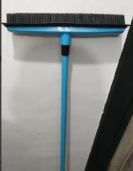 Extendable Pet Hair Removal Rubber Broom – Powerful Fur & Debris Cleaner