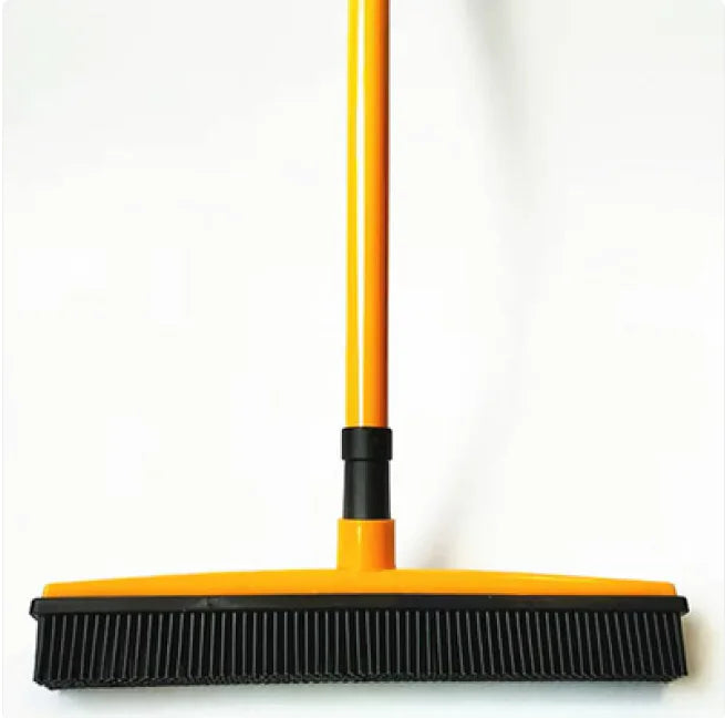 Extendable Pet Hair Removal Rubber Broom – Powerful Fur & Debris Cleaner